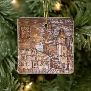 HANDMADE COPPER PLATE OF KRAKOW, POLAND JULGRANSPRYDNAD KERAMIK