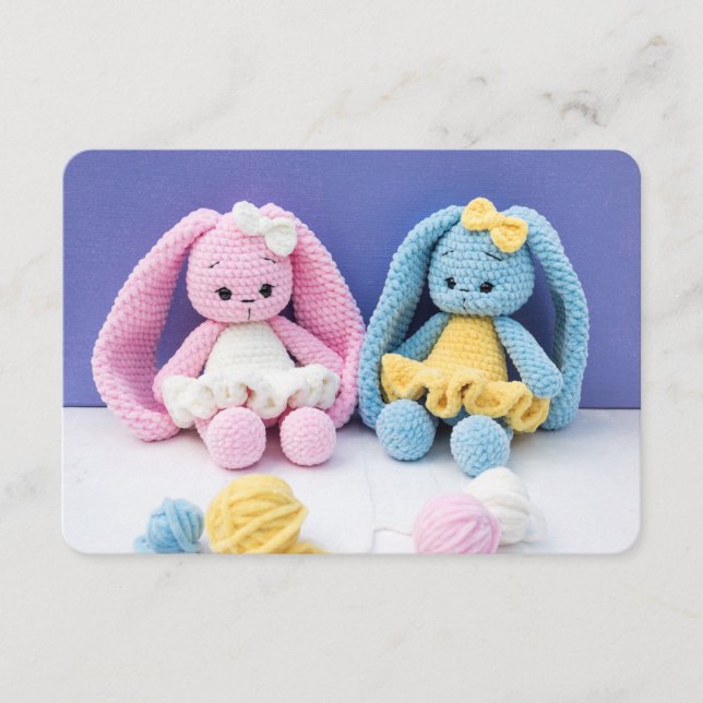 Handmade Crochet Bunnies – Soft Nursery Friends Tilläggskort (Framsida)