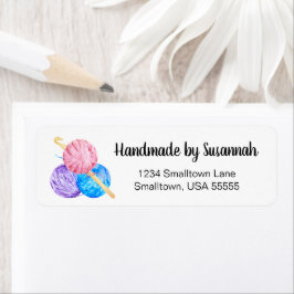 Handmade Crochet Business Returadress Etikett