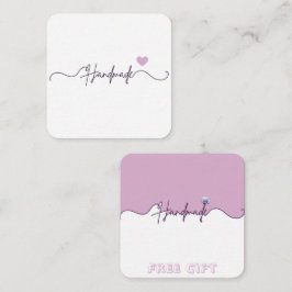 Handmade Free Gift Floral Small Business Packaging Tilläggskort