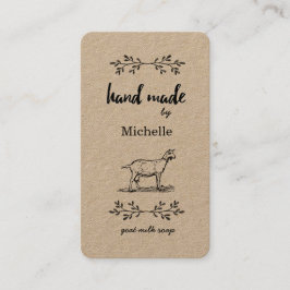 Handmade Goat Mjölk Soap Rustic Visitkort