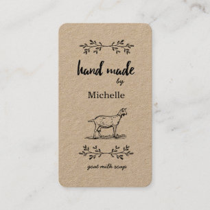 Handmade Goat Mjölk Soap Rustic Visitkort