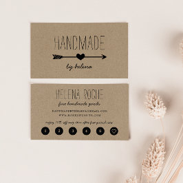 Handmade hjärtslag | Rustic Kraft Loyalty Lojalitetskort