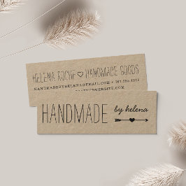 Handmade hjärtslag | Rustic Kraft Mini Visitkort