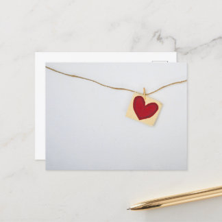 Handmade hjärtvykort vykort