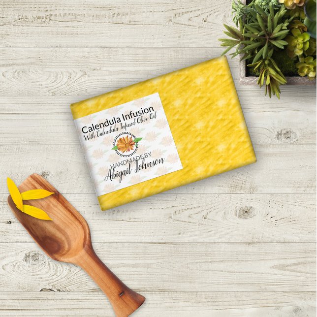 Handmade | Homemade Calendula Soap | Skruvetikett Mat Etiketter (Skapare uppladdad)