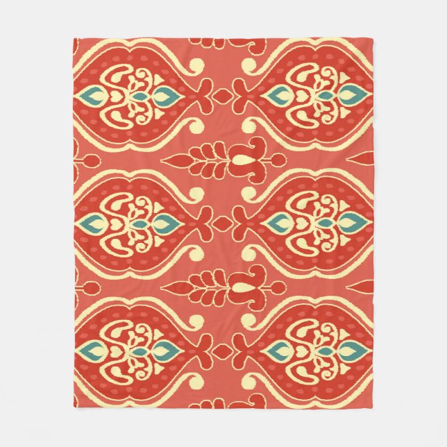 Handmade Ikat: Ethnic Boho Fabric Fleecefilt (Framsidan)