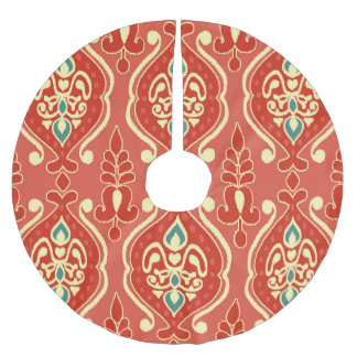 Handmade Ikat: Ethnic Boho Fabric Julgransmatta Borstad Polyester