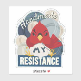 Handmade is My Resistance-Blue Contour sticker Klistermärken