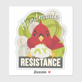 Handmade is My Resistance-Contour shape sticker Klistermärken