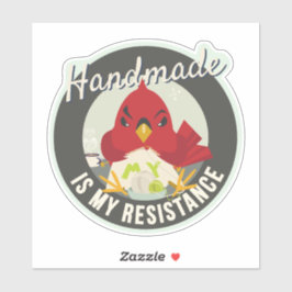 Handmade is My Resistance Round Badge Klistermärken