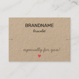 Handmade Jewelry Tiny Heart Rustic Bracelet Holder Visitkort