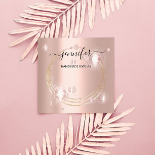 Handmade judiska Anpassningsbarna Logotyp Guld Ro  Fyrkantigt Visitkort