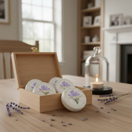 Handmade Lavender Wax Melts Round Sticker Runt Klistermärke