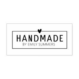 Handmade med hjärta efter eget namn stämpel