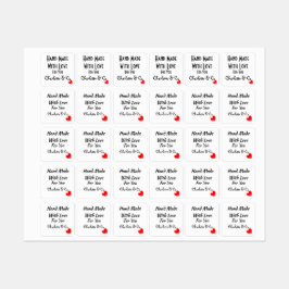 Handmade med Kärlek för din Personlig Klistermärke