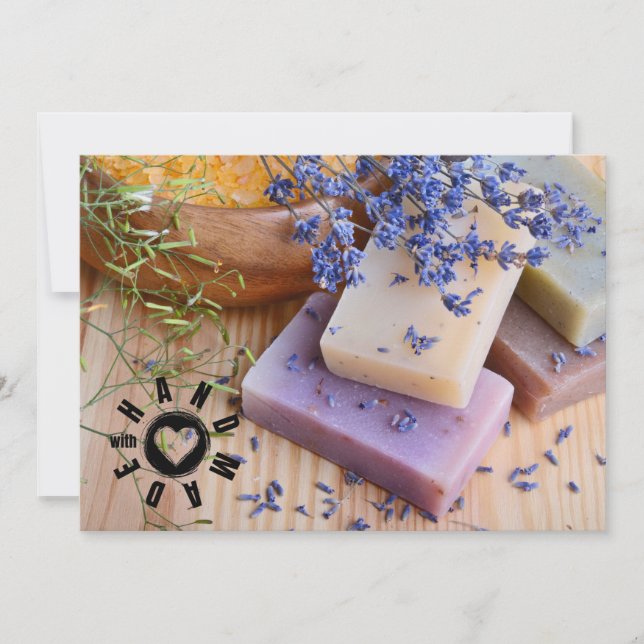 Handmade med Trendiget Kärlek Sign Soap Maker Lave Tack Kort (Framsida)