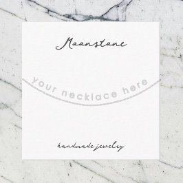 Handmade moonstone Necklace Jewelry Visning Card Tilläggskort