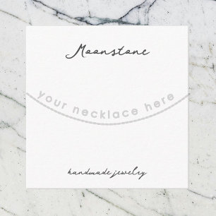 Handmade moonstone Necklace Jewelry Visning Card Tilläggskort