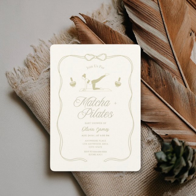 Handmade pilates baby shower inbjudningar (Skapare uppladdad)