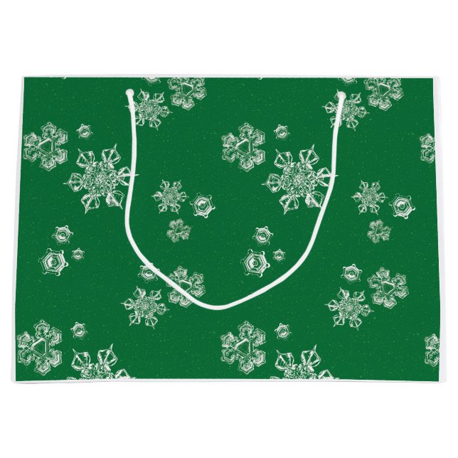 Handmade Snowflake Flurries - Bright Green & White (Framsidan)
