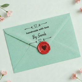 Handmade With Love Custom Name Label Stamp Självfärgande Stämpel