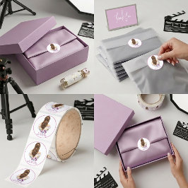 Handmade With Love Floral Packaging Sticker Runt Klistermärke