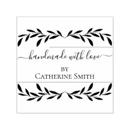 Handmade with Love flower Rubber Stamp Självfärgande Stämpel