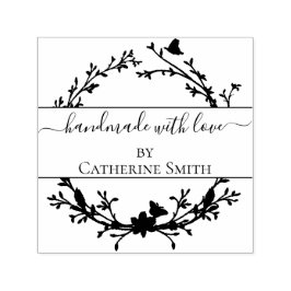 Handmade with Love flower Rubber Stamp Självfärgande Stämpel