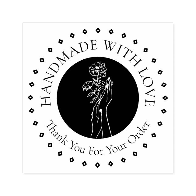HandMade With Love Thank You Stämpel (Tryck)