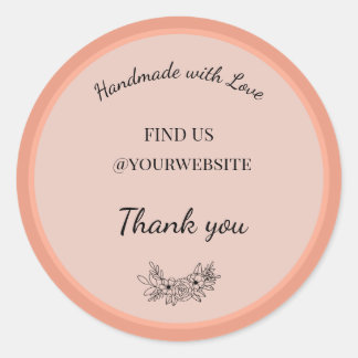 Handmade With Love Thank You Sticker Pack Small Bu Runt Klistermärke