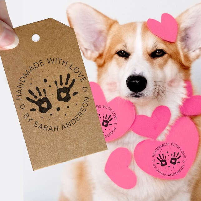 Handmade With Love Your Shop And Name Stämpel (Skapare uppladdad)