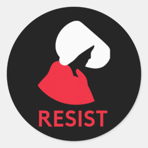 Handmaid Resistent Feminist Protest Runt Klistermärke