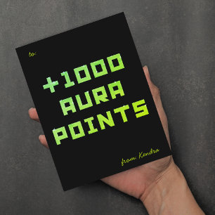 Handmålad + 1000 Aura-poäng Helg Vykort