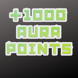 Handmålad + 1000 Aura-poäng Klistermärken