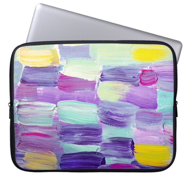 Handmålad Abstrakt Art-bakgrund Laptop Fodral (Framsidan)