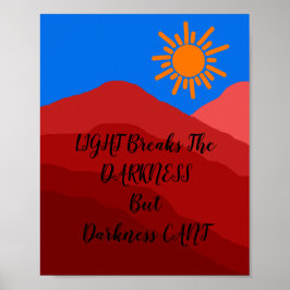 Handmålad berggrund Landskapskaraktär Poster