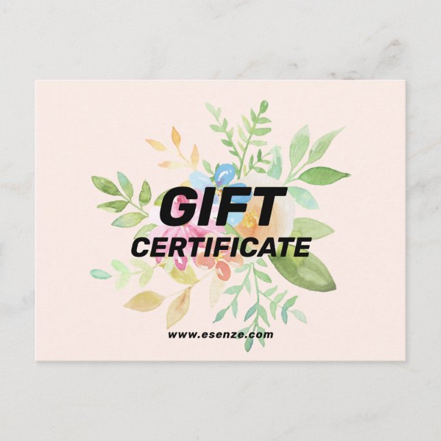 handmålad blommigt bouquet vykort (Framsida)