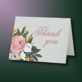 Handmålad Blommigt varje år Födelsedagsfest Tack Kort