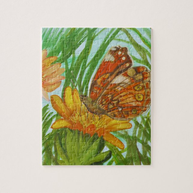 Handmålad blomsterkonst, mjuk naturestetik pussel (Vertikal)