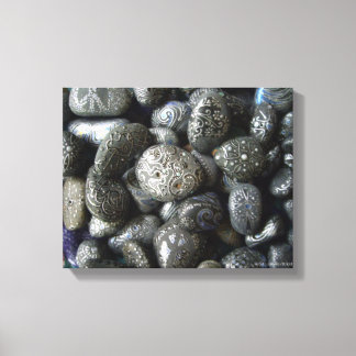 Handmålad Boho Sten av Julie Ann Stricklin Canvastryck