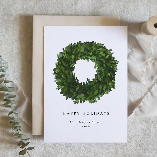 Handmålad Boxwood Wandeans Helgdag Helgkort (Skapare uppladdad)