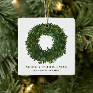 Handmålad Boxwood WandeGod jul Julgransprydnad Keramik