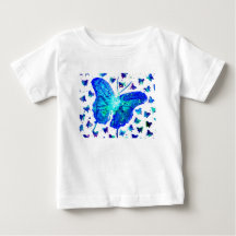 Handmålad Butterfly Baby Romper