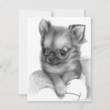 Handmålad Chihuahua Puppy - Gentle Gaze