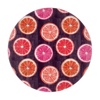 Handmålad Citrus Mörk Mönster