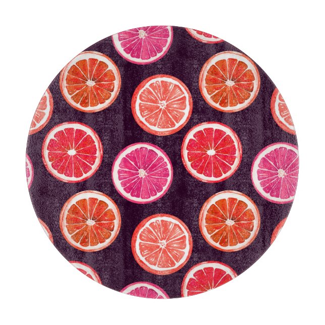 Handmålad Citrus Mörk Mönster (Framsidan)