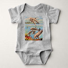 Handmålad efter nummer | Spelande delfiner | T Shirt