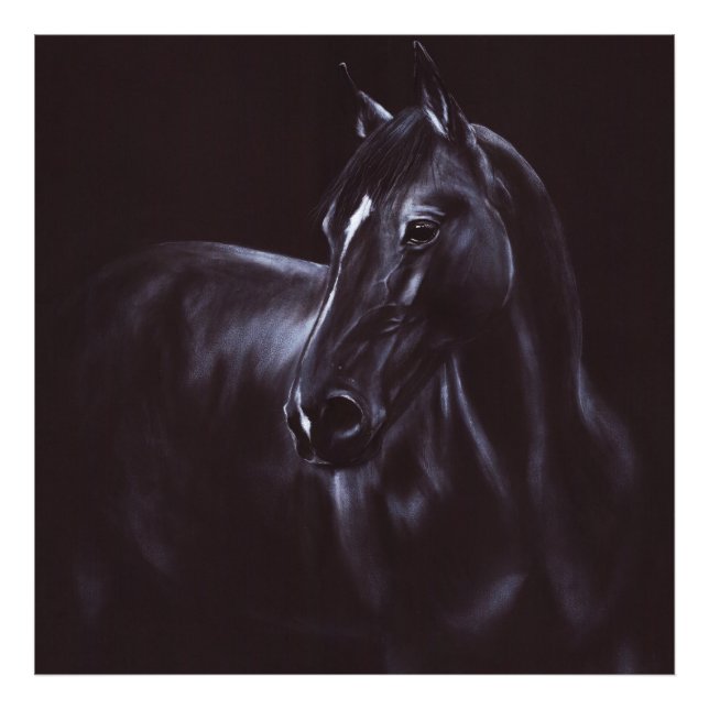 Handmålad ekvin konst fototryck (Framsidan)