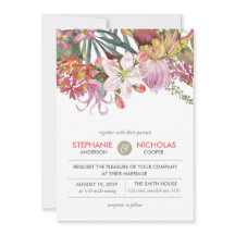 Handmålad exotisk blomma från vatten färg bröllop